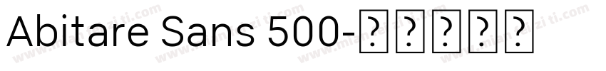 Abitare Sans 500字体转换